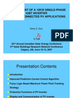 Development of A 10kw Single Phase Igbt Inverter For Grid Connected PV Applications