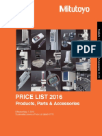 Mitutoyo PRICE LIST 2016 PDF