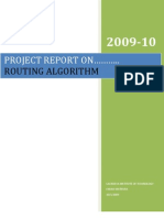 Project Report On ..: Routing Algorithm