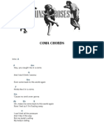 Coma Chordas & Tab & Notes