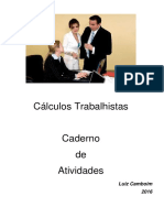 Caderno de Atividades - Cálculos Trabalhistas Sala - Parte I