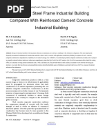 Researchpaper Design of Steel Frame Industrial Building Compared With Reinforced