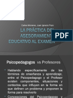 La Práctica Del Asesoramiento Educativo Al Examen