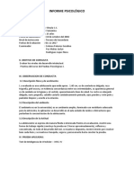 Informe Psicológico. Wiss