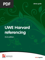 UWE Harvard Referencing: 2nd Edition