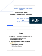 Class 24: Case Study: Building A Simple Postfix Calculator: Introduction To Computation and Problem Solving