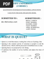 Case Study (QUEUING MODEL)