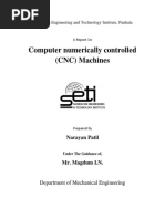 Computer Numerically Controlled (CNC) Machines: Department of Mechanical Engineering