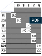 MON TUE WED Thur FRI SAT SUN: ADR Pracc Legforms Torts Civpro Tax 2 Busorg 2 Spec Pro