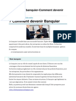 Fiche Métier Banquier-Comment Devenir Banquier