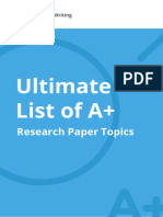 Ultimate List of A+: Research Paper Topics