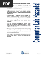 How To Use This Student Computer Lab Inspection Checklist: Safetyunit@gre - Ac.uk October 2010 Page 1 of 6