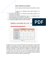 Reglas para Aumentar y Reducir Las Cuentas