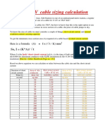 11kV or 33kV Cable Sizing Calculation