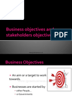 Business Objectives and Stakeholders Objectives Presentation