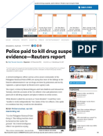 Police Paid To Kill Drug Suspects, Plant Evidence-Reuters Report - Inquirer News