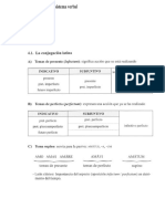 Evolución Del Verbo Español 