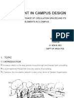 Movement in Campus Design: Study of Importance of Circulation Spaces and Its Elements in A Campus