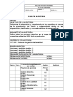 Modelo - Plan de Auditoria