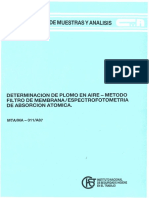 Determinación de La Concentracion de Plomo