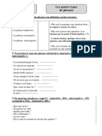 Types de Phrases - Cm1 - Exercices Corrigés - Grammaire - Cycle 3