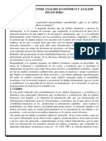 Diferencias Entre Analisis Económico y Analisis Financiero