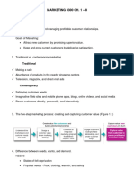 Study Guide. Marketing 3300 Ch. 1: Contemporary