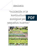 Agricultura - Horticultura Ecológica para Pequeños Huertos (C)