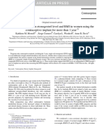 Relationship Between Etonogestrel Level and BMI in Women Using The Contraceptive Implant For More Than 1 Year