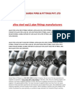 Alloy Steel Wp11 Pipe Fittings Manufacturers