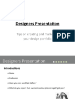 Designers Presentation: Tips On Creating and Marketing Your Design Portfolio