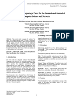 Author Guide For Preparing A Paper For The International Journal of Computer Science and Network