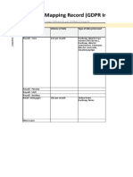 Example GDPR Data Mapping Impact Assessment