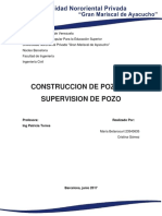 Construccion de Pozos y Supervision de Pozo