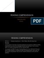 Reading Comprehension and Purpose For Reading