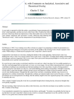 Charles Tart - A Case of Predictive Psi, With Comments On Analytical, Associative and Theoretical Overlay (1989)