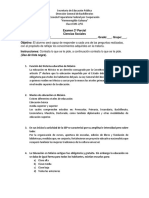 Examen de Segundo Parcial Ciencias Sociales.