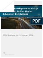 Entrepreneurship and Start-Up Activities at Indian Higher Education Institutions