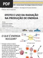 Efeitos e Uso Da Radiação Na Produção de Energia