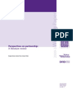 Perspectives On Partnership: A Literature Review