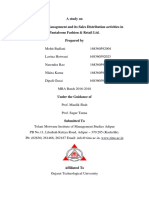 A Study On Pantaloons Supply Chain Distribution