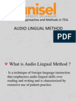 Audio Lingual Method: ELD 2123 Approaches and Methods in TESL