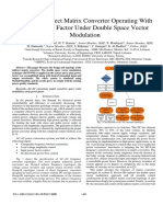 Grid Tie Indirect Matrix Converter Operating With Unity Power Factor Under Double Space Vector Modulation