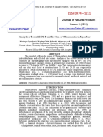 Analysis of Essential Oil From The Stem of Chansmanthera Dependens