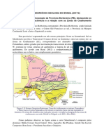 2 Lista de Exercícios Geologia Do Brasil (2017 - 2)