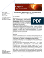 Assessment of Etiologic Factors For Depression Among Females A Clinical Study