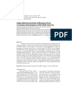 Antiproliferative Activity of Berberine From: Coscinium Fenestratum On NCI-H838 Cell Line