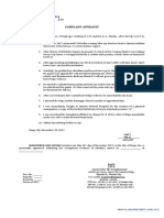 Complant Affidavit: Republic of The Philippines) City of Pasay) S.S