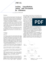 Palpation and Percussion of The Abdomen: Physical Inspection, Auscultation