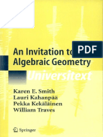 Universitext Karen E. Smith Pekka Kekäläinen Lauri Kahanpää William Traves An Invitation To Algebraic Geometry Springer 2000